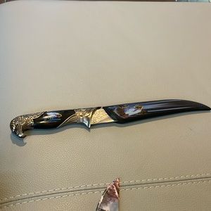 13”Eagle Head Dagger Collectors Knife Hunting Carbon Steel Tactical Fixed Blade